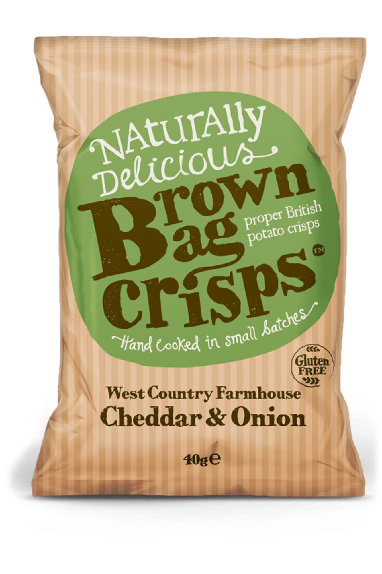 Brown Bag West Country Cheddar & Onion Crisps 20 x 40g