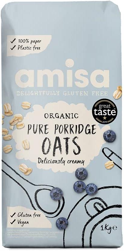 Amisa Organic Gluten Free Porridge Oats 1kg