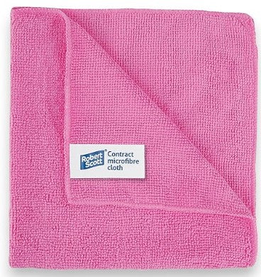 Robert Scott Pink Microfibre Cloth Pack of 10, 40cm x 40cm