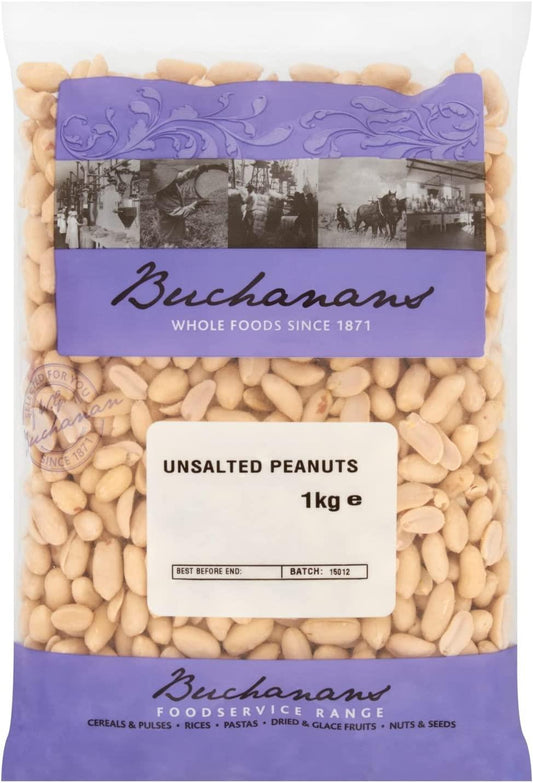 Buchanan Blanched Unsalted Peanuts 1kg