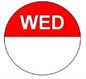 Wednesday (Red) Colour Coded Food Label 1000 x 19mm