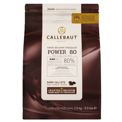 Callebaut 80% Power Chocolate Callets 2.5kg