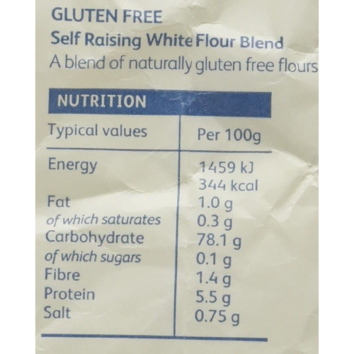 Gluten Free Self Raising White Flour