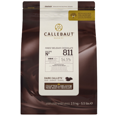 Callebaut 54.5% Plain 811 Chocolate Callets