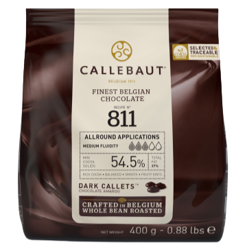 Callebaut 54.5% Plain 811 Chocolate Callets